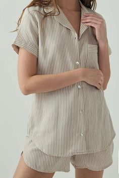 This pure cotton, striped boyfriend Pjs set features a button down shirt with casual shorts, not only will keep you cool and comfortable for the best night's sleep, they will also your favorite summer lounge set. Say bye to night sweats with that temperature regulating natural sleepwear set. This preppy pajama shorts set is perfect as bridesmaid Pjs, mother of the bride pajamas, birthday gift mom gift from daughter, gift for wife or girlfriend.  These pajamas are made of 83%Turkish cotton fabric Trendy High-waisted Pajama Shorts, Cotton Pajamas Women Old Navy, Cute Cheap Relaxed Fit Sleepwear, Target Pjs Woman Pajama Set, Affordable Summer Pajama Shorts, Comfy Pajamas Tank Top And Boxers, Cheap Summer Sleepwear, Cheap Striped Sleepwear For Loungewear, Cheap White Pajama Shorts For Lounging