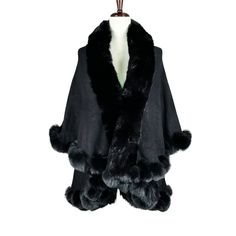 Women's Shawl Cape Knit Faux Fur Black Trim One Size Layers Cardigan New With Tags By Apparel Love Item Overview & Features: Condition: Brand New With Tags Style: Casual, Cozy, Knit, Soft, Winter, Fall Flaws: No Rips, Stains, Or Tears. Size: One Size Material: 100% Acrylic Color: Black Measurements: Please See Detailed Measurements In The Last Photo Features: Travel Friendly, Soft Knit Fabric - Faux Fur Trim, Cozy And Warm Washing Instructions: Dry Clean Ships From California Within 1-3 Business Cozy Black Outerwear With Faux Fur Trim, One Size Black Winter Cardigan, Chic One-size Winter Outerwear, Soft Winter, Women Shawl, Cozy Knit, Black Trim, Acrylic Colors, Size 00