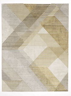 a beige and grey rug with lines on it