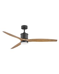 Hinkley - 900760FMB-LWD - 60``Ceiling Fan - Hover - Matte Black Propeller Ceiling Fan, 3 Blade Ceiling Fan, Wall Fan, Hinkley Lighting, Dc Motor, Weathered Wood, Sloped Ceiling, Fan Light, Led Ceiling