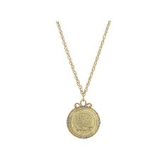 This gold tone pendant necklace from 1928 showcases each flower of the month and is the perfect accessory for anyone with a sense of style. This gold tone pendant necklace from 1928 showcases each flower of the month and is the perfect accessory for anyone with a sense of style. NECKLACE DETAILS Pendant size: 1.5 in. Chain length: 20 in. Clasp: lobster-claw Metal: alloy Plating: gold tone Finish: polished Not appropriate for children 14 years old and younger. Size: One Size. Color: Blue. Gender: Vintage Gold-tone Jewelry With Coin Pendant, Gold Pendant Locket Necklace With Birthstone, Vintage Gold Jewelry With Coin Pendant, Vintage Gold Plated Medallion Jewelry, Vintage Gold Coin Brass Necklace, Vintage Gold Brass Coin Necklace, Vintage Yellow Gold Brass Coin Necklace, Heirloom Brass Jewelry With Coin Pendant, Vintage Charm Necklace With Coin Pendant