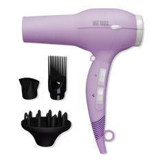 Pro Artist Lilac Pearl Turbo Salon Dryer - TURBO DRYER LILACBenefitsDirect Ion Technology helps reduce overheating and hair damage1875 watts create a powerful airflow to reduce drying timeSoft touch handle and lightweight design for easy, comfortable stylingLilac color brings a fun look to your drying routineNarrow concentrator, diffuser, and pik attachments allow for custom stylingFeaturesLightweight 16-oz. design6 heat/speed settingsCool shot sets your style3 attachments include diffuser, narr Salon Dryers, Hair Blow Dryer, Blow Dry Brush, Hot Tools, Blow Dryer, Ulta Beauty, Dry Hair, Hair Dryer, One Color