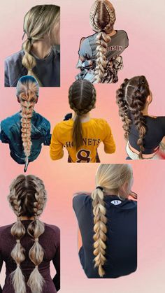 Hockey Hair Styles, Trek Hairstyles, Braided Sports Hairstyles, Cute Hairstyles For Swimming, Track Hair, Western Hairstyles, Football Hairstyles, Sporty Hair, Cute Sporty Hairstyles