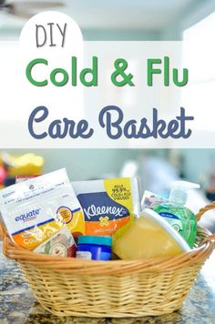 Cold Basket Care Packages, Sick Care Basket, Sick Basket For Girlfriend, Feel Better Baskets For Her, Get Well Basket For Men, Feel Better Basket For Him, Care Package Ideas For Sick, Get Well Basket Ideas