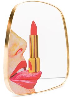 Shop Seletti tongue print mirror Seletti Mirror, Apartment Necessities, Print Mirror, Lipstick Print, Water Closet, Mirror Gold, Chanel 2, Artist Gifts, Ring Watch