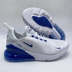 Color: White/Racer Blue/Game Roya Size: 12 Nike Shoes Blue, Nike 270, Wedding Presents, Blue Game, Shoe Wishlist, Nike Shoes Air Max, Cute Nike Shoes, Cute Nikes, Mens Nike Air