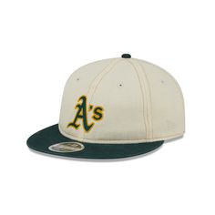 a's baseball cap in white and green