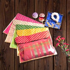 5 assorted gotta patti sari bags saree lehnga cover storage Festive Gift Potli Bag, Festive Clutch For Festivals, Including Gift Bag, Bollywood Style Multicolor Potli Bag For Wedding, Festive Traditional Potli Bag, Multicolor Potli Bag For Wedding And Navratri, Festive Lehenga With Pallu As A Gift, Multicolor Clutch For Wedding Festivals, Diwali Gift Saree, Multicolor Clutch For Wedding And Festivals