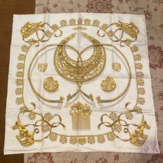 Les Cavaliers D’or White Silk Scarf From Hermes. New In Box, Never Worn. Comes With Original Hermes Box. Scarf Hermes, White Silk Scarf, Silk Scarfs, Uniqlo Bags, Vintage Chanel Handbags, Hermes Accessories, Hermes Box, Vintage Silk Scarf, Vintage Hermes