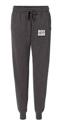 Embroidered design onto cotton custom jogger sweatpants  Pockets on joggers Casual Cotton Pants With Embroidered Logo, Streetwear Cotton Bottoms With Embroidered Logo, Cotton Bottoms With Embroidered Logo For Streetwear, Casual Bottoms With Embroidered Logo For Loungewear, Casual Cotton Sweatpants With Embroidered Logo, Grey Sweats, Sweat Joggers, Jogger Sweatpants, Boss Babe