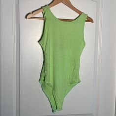 Neon Green/Yellow Striped Bodysuit. Never Worn. Good Condition. Very Cute And Comfortable. Green Cotton Bodysuit For Spring, Green Sleeveless Bodysuit For Spring, Casual Green Stretch Bodysuit, Sleeveless Green Bodysuit For Spring, Green Cotton Bodysuit For Loungewear, Forever 21 Sleeveless Summer Bodysuit, Forever 21 Sleeveless Bodysuit For Spring, Green Stretch Summer Bodysuit, Trendy Green Stretch Bodysuit