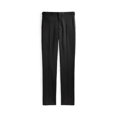 Slim-fitting tuxedo trousers tailored in Italy from lightweight virgin wool. Flat front. Satin stripe along the outer side of each leg. Pairs with the Double RL Lightweight Wool Tuxedo Jacket. James Bond Tuxedo, Maroon Tuxedo, Purple Tuxedo, Modern Tuxedo, Pink Tuxedo, Red Tuxedo, Navy Tuxedos, Grey Tuxedo, Burgundy Tuxedo