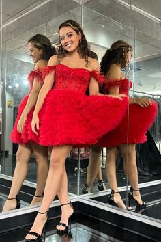 Red Beaded Tiered Short Dress with Feather Dress With Feathers, Purple Corset, Winter Formal Dresses, Red Homecoming Dresses, Pink Corset, Red Corset, A Line Shorts, Short Homecoming Dress, Lace Homecoming Dresses