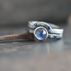 rose cut blue sapphire ring sterling silver with by 2TrickPony Hand Forged Blue Sapphire Ring For Anniversary, Anniversary Blue Hand Forged Sapphire Ring, Raw Jewelry, Nontraditional Engagement Rings, Word Press, Silver Clay, Blue Sapphire Ring, Inspiring Things, Body Glitter