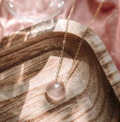 "Natural Rose Quartz Teardrop Necklace - Sterling Silver or 14kt Gold Filled - Pale Pink Rose Quartz is a stone of love. It is believed to restore trust & harmony in relationships and encourage unconditional love. It purifies the heart and promotes self love, inner healing, and friendship. It is an alternate birthstone for January, as well as the spiritual birthstone for Taurus. This necklace is handcrafted with a natural, pale-colored Rose Quartz crystal. The stone is gem quality and therefore Rose Quartz Healing, Rose Quartz Pendant, Inner Healing, Rose Quartz Necklace, Rose Quartz Stone, Teardrop Necklace, Pink Gemstones, Rose Quartz Crystal, Quartz Rose