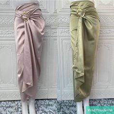 "Wrapped skirt in velvet satin fabric SIZES ALL SIZES FIT TO XXXL fabric size 150cm x 100cm (tolerance more or less +-) Please leave your PHONE NUMBER in the \"note to seller\" at checkout for SHIPPING PURPOSE" Rok Lilit Satin, Satin Wrap Skirt, Rok Lilit, Batik Blouse, Tulle Material, Skirt Wrap, Glamorous Look, Pattern Skirt, Womens Skirts