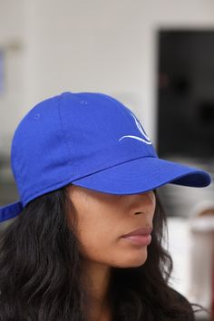 With unique designs you won't find anywhere else, our caps are the quality type that are designed with a thicker woven fabric. Not those flimsy weak ones that lose shape. 100% stitched embroidered design. Sport cap. Curved brim. Dry clean only. Comes in: adjust back. Perfect for those Finer Women who needs head/face protection from the sun, sweat and elements while out doing fitness, events or anything fun. Blue Six-panel Baseball Cap With Embroidered Logo, Blue Baseball Cap With Embroidered Logo Visor, Blue Baseball Cap With Curved Brim And Embroidered Logo, Blue Snapback Dad Hat With Embroidered Logo, Blue Snapback Baseball Cap With Embroidered Logo, Blue Baseball Cap With Curved Visor For Streetwear, Curved Bill Dad Hat With Embroidered Logo, Blue Embroidered Logo Snapback Baseball Cap, Embroidered Logo Baseball Cap With Curved Bill