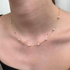 Very Dainty And Cute Pearl Beaded Necklace -Material: 18k Gold Plated Titanium And Faux Pearl -Size: 17” Elegant White Chain Necklace With Delicate Chain, Delicate White Pearl Chain Necklace, Delicate White Clavicle Chain Necklace, Elegant White Delicate Chain Necklace, Classic White Chain Necklace With Pearl Charm, White Pearl Chain Necklace, White Dainty Chain Necklace For Everyday, Dainty Single Strand White Chain Necklace, Dainty White Chain Necklace For Everyday