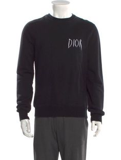 DIOR MEN x Raymond Pettibon SweatshirtFrom the 2019 Collection by Kim JonesBlackGraphic PrintEmbroidered AccentLong SleeveFit:Sweatshirts & Hoodies by DIOR MEN typically fit true to size. Designer Sweatshirt With Logo For Winter, Designer Sweatshirt With Logo Detail For Winter, Designer Winter Sweatshirt With Logo Detail, Casual Winter Sweatshirt With Logo Detail, Casual Winter Sweatshirt With Logo, Designer Logo Print Sweatshirt For Winter, Long Sleeve Logo Tops For Streetwear, Long Sleeve Tops With Logo For Streetwear, Long Sleeve Tops With Logo Detail For Streetwear