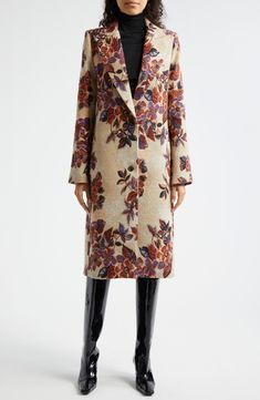 Smythe Floral Embroidery Coat | Nordstrom Embroidery Coat, Cozy Coats, Floral Embroidery, Top Brands, Coats Jackets, Size 12, Dry Clean, Nordstrom, Embroidery