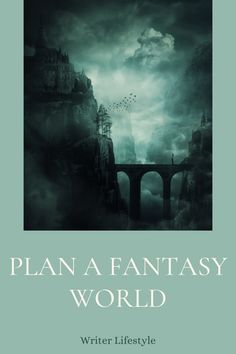 a book cover with the title plan a fantasy world written in black and white on it