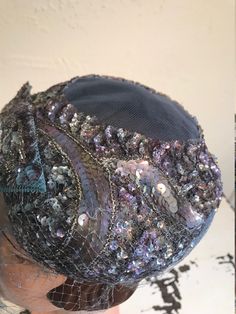 Circa: Early 1960s I cannot believe this hat wasn't used more often. What a colour scheme! From Periwinkle Blue to Lavender Blue and back the light catches so many soft shades. Sequin covered open crown 'pill box' that is perfect for a cocktail hour or just being beautiful. Matching veil. So feminine you'll want to wear her again and again. DO YOU ACCEPT OFFERS? We do NOT accept offers or negotiate on pricing. We do offer layaways and have sales throughout the year. Shipping overages are always San Bruno, Crown Hat, Lavender Blue, Periwinkle Blue, Colour Scheme, Cocktail Hour, Vintage 1950s, Night Skies, Festival Captain Hat