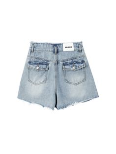 Details: Summer jeans in washed blue are so versatile!Irregular handmade raw edges on the waistband and leg.Mid-rise waist designA-line cropped shorts Materials & Care: Cotton 100% Hand wash | Dry clean Do not bleach Size & Fit: Model is 5'7", Bust 32, Waist 24, Hips 35, wearing a size S Item #: JN2DP07 Cutoff Jean Shorts With Pockets, Summer Dark Wash Jean Shorts With Five Pockets, Summer Jean Shorts Dark Wash With Five Pockets, Mid-rise Five Pocket Summer Shorts, Mid-rise Five-pocket Summer Shorts, Dark Wash Jean Shorts With Five Pockets For Summer, Spring Wide Leg Shorts With Frayed Hem, Wide Leg Shorts With Frayed Hem For Spring, Light Wash Cutoff Shorts With Pockets