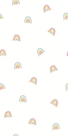 a white background with rainbows on it