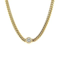 Elegant gold chain necklace with a solitaire diamond pendant from our luxury jewelry collection. Perfect for any special occasion. Xoxo Necklace, Hummingbird Necklace, Cuban Link Necklace, Diamond Evil Eye, Initial Jewelry, Diamond Star, Cuban Link Chain, Cuban Link, Small Earrings