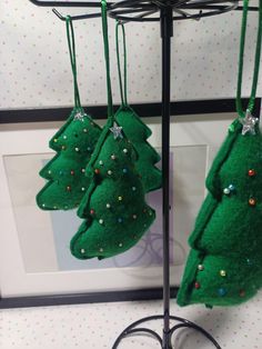 Padded green tree with ribbon, coloured beads and star topper Tree With Ribbon, Felt Tree, Green Tree, Green Trees, Holiday Deals, Tree Decoration, Tree Decorations, Festival Season, Halloween Shopping