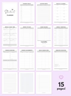 the printable wedding planner is shown in black and white