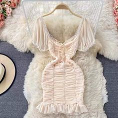 lotus edge sweet collar dress, fairy, bow trim, temperament platycodon dressMaterial:blendedStyle:sweetColor:apricot,blackFeatures:fairySize:(cm):one size 1inch=2.54cm,1cm=0.39cmlength:79,bust:70-92,waist:56-80&ltp&gtNote:Due to different measurement methods,there will be 1-3 error(unite:cm), please understand.</p>&ltbr/>&ltp&gtPlease check the size carefully when you choose items,thank you.</p>&ltbr/>&ltp&gtAll items will arrive in about 20-25 d Sweet Beige Fitted Dress, Cream Fairycore Dress With Ruffles, Sweet Fitted Beige Dress, Fairycore Cream Dress With Ruffles, Elegant Apricot Dress With Ruffles, Apricot Mini Dress With Ruffles, Fitted Apricot Mini Dress With Ruffles, Fairy Core Dress, Cottage Core Dress