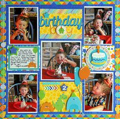 a birthday card with pictures of children