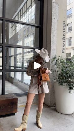 Jennifer Lee | Coastal Cowgirl | Sustainable fashion on Instagram: "Yesterday I showed you monochrome in white, today monochrome in beige. I think it’s giving elevated Indiana Jones vibes. 🤠

#springoutfit #springootd #cowgirlboots #outfitoftheday" Ootd Spring, Indiana Jones, Spring Outfit