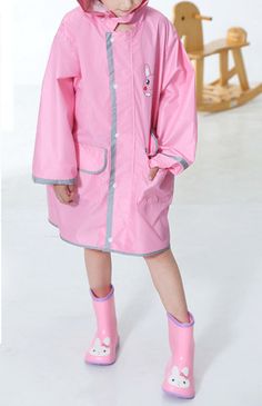 Children's Cartoon Long Jumpsuit Raincoat Only Raincoat - PrettyKid Raincoat For Rainy Weather With Long Sleeves, Playful Long Sleeve Raincoat For Winter, Playful Long Sleeve Winter Raincoat, Solid Long Sleeve Raincoat For Rainy Weather, Oversized Long Sleeve Waterproof Raincoat, Oversized Waterproof Long Sleeve Raincoat, Playful Winter Raincoat For Rainy Weather, Playful Long Sleeve Raincoat For Outdoor, Playful Spring Outerwear For Rainy Weather