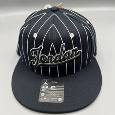 Air Jordan Pro Hat Men Small-Medium Black Pinstripes Jumpman Snap Back Cap New Snap Back Cap, Jordan Black, Hat Men, Snap Back, Jordans For Men, Snap Backs, Hats For Men, Air Jordan, New Color