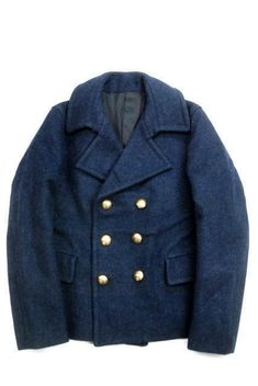 Scye Gold button melton short Pcoat 38 Navy pea coat outer Description Description Scye's Gold button melton short P coat. P coat using thick wool melton fabric. The gold button shines on the fluffy melton. It is a short length and has a neat impression, so it is the first place to choose the bottom. Size(CM) Shoulder width：38cm Dress length：61cm Width of a garment：47cm Sleeve Length：57cm Size(Inch) Shoulder width：15.0inch Width of a garment：18.5inch Dress length：24.0inch Sleeve Length：22.4inch Military Style Pea Coat With Double Button Closure, Winter Peacoat With Buttons And Lapel Collar, Military Style Long Coat With Buttons, Military Long Coat With Buttons, Navy Uniform Outerwear With Buttons, Navy Uniform Style Outerwear With Buttons, Military Double-breasted Pea Coat With Double Button Closure, Military Double-breasted Pea Coat With Buttons, Military Style Double-breasted Pea Coat