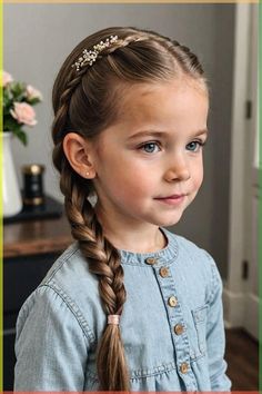 Explore 25 stylish and easy picture day hairstyles for kids. From braids to buns, find the perfect look to make your child’s school photo shine. Hảir Style Kids Girl, Simple Cute Hairstyles For Kids, Girls Hair For School, Simple Girl Hairstyles Kids, Picture Day Hairstyles For Kids, Picture Day Hairstyles, Autumn Hairstyles, Cute Wedding Hairstyles