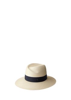 "Find MAISON MICHEL Virginie Timeless Wide-brim Hat With Band on Editorialist. Maison Michel \"Virginie Timeless\" hat. Twisted dent crown. Wide, downturned brim. Straw. Head size: small, approx. 22\"Dia.; medium, 22.8\"Dia.; large, 23.6\"Dia. Made in Italy." Luxury Brimmed Summer Hats, Luxury Summer Hat With Curved Brim, Luxury Summer Sun Hat, Luxury Short Brim Summer Hat, Luxury Summer Hat With Short Brim, Luxury Panama Hat With Curved Brim For Spring, Elegant Adjustable Panama Hat With Visor, Elegant Adjustable Panama Visor Hat, Luxury Toquilla Straw Hat