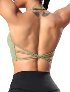 PRICES MAY VARY. 75% nylon, 25%spandex YEOREO 4-Way Stretch Fabric: Made of skin-friendly double-sided high-stretch fabric, soft and comfortable material, moisture wicking and breathable. Strappy open back fitness bra: Thin, delicate straps and open back detail fit your beautiful body perfectly. Stunning Criss Cross back crop and classic neckline design is perfect for a yoga top. Removable padding workout crop: The removable Padded can be adjusted at any time according to your needs. Moderate compression and light support are designed for training and Everyday Wear. The first choice of sports bras：YEOREO Charly sports bra perfect for gym, yoga, Pilates, Strength Training, running and daily wear. Quality-service: If you are between sizes, we recommend sizing up. If you have any questions ab Back Workout Women, Yoga Crop Tops, Yoga Top, Sport Top, Neckline Designs, Beautiful Body, Women's Sports, Yoga Tops, Gym Outfit