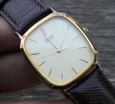 Vintage Seiko Gold Plated 30Micron 6030 5640 Dress Men  Quartz Watch Japan Cushion Shape 29mm Please see photo to see condition of actual watch. Watch is Working. New Battery will be provided. Seiko Gold, Dress Men, Vintage Watches For Men, Wristwatch Men, Wrist Watches, Vintage Watches, Quartz Watch, Jewellery And Watches, Men Dress