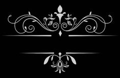 an ornate design on a black background