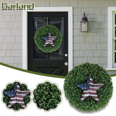 Independence Day Wreath American Flag Wreath Ornament Front Door Home Decoration Features: SizeThis wreath can be used indoors or outdoors and makes a great front door wreath , It measures approximately 14inch diameterManual measurement, there will be an error of 1-3cm. Best Gift Wreaths make a great housewarming gift, wedding gift, anniversary gift, bridal shower gift, day gift , fathers day gift ,birthday gift and welcome home gift for our soldiers ,its a great way to show your support . NoteP Red White Blue Decorations, Wreath Inside, Fall Floral Decor, Memorial Day Decorations, American Flag Wreath, Flag Wreath, Memorial Day Wreaths, Americana Wreath, Gift Wreath