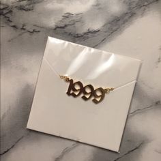 1999 Birth Year Necklace Gold Color Brand New In The Packaging Women’s Necklace 1999 Necklace, Birth Year Necklace, Year Necklace, S Necklace, Birth Year, Christmas 2024, Necklace Gold, Womens Jewelry Necklace, Gold Color