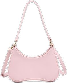 Feminine Shoulder Bag With Removable Pouch For On-the-go, Trendy Crossbody Hobo Bag With Zipper Pocket, Casual Pink Satchel With Zipper Closure, Elegant Pink Bag With Single Shoulder Strap, Trendy Baguette Bag For On-the-go, Everyday Pink Pouch Baguette Bag, Trendy Baguette Bag With Zipper Closure, Chic Pink Handheld Shoulder Bag, Trendy Handheld Hobo Bag