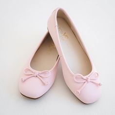 Pink Ballerina Flats, Pink Ballet Flats With Bow And Round Toe, Pink Flats With Bow And Round Toe, Pink Ballet Flats With Bow For Spring, Pink Bow Ballet Flats For Spring, Pink Spring Ballet Flats With Bow, Classic Pink Ballet Flats With Round Toe, Classic Pink Round Toe Ballet Flats, Pink Ballet Flats With Bow