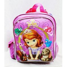 Mini Backpack, Size: ~10" x 8" x 3"; Licensed Product Size: one size.  Age Group: adult. Best Kids Backpacks, Princess Sofia The First, Sport Backpack, Backpack Reviews, Toddler Backpack, Sofia The First, Princess Sofia, Boys Backpacks, Backpack Sport