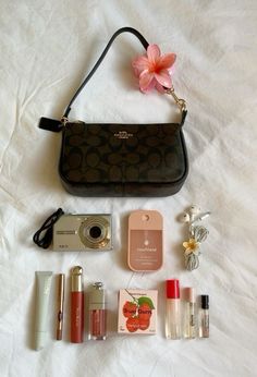 #coach #summerfriday #dior Cute Purses Aesthetic, Coach Purse Aesthetic, What’s In My Bag Aesthetic, Purse Must Haves Items, Bag Tour, Everyday Bag Essentials, What's In My Purse, Backpack Essentials