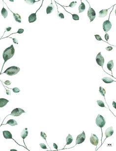 watercolor painting of green leaves on white background