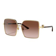 These Dolce & Gabbana DG 2279 02/13 womens square sunglasses, feature a gold metal frame and brown gradient lenses. Size and dimensions for the Dolce & Gabbana model DG 2279 are lens 60mm x bridge 14mm x temple 140mm. This frame will come with Dolce & Gabbana box, case, cloth and paperwork, and they can be fitted with your prescription by your eye doctor. Designer Gold Sunglasses With Gradient Lenses, Designer Gold Square Frame Sunglasses, Luxury Gold Sunglasses With Metal Frame, Gold Square Frame Metal Sunglasses, Luxury Gold Square Frame Sunglasses, Elegant Gold Square Frame Sunglasses, Gold Square Frame Sunglasses For Formal Occasions, Dolce Gabbana Sunglasses, White Sunglasses